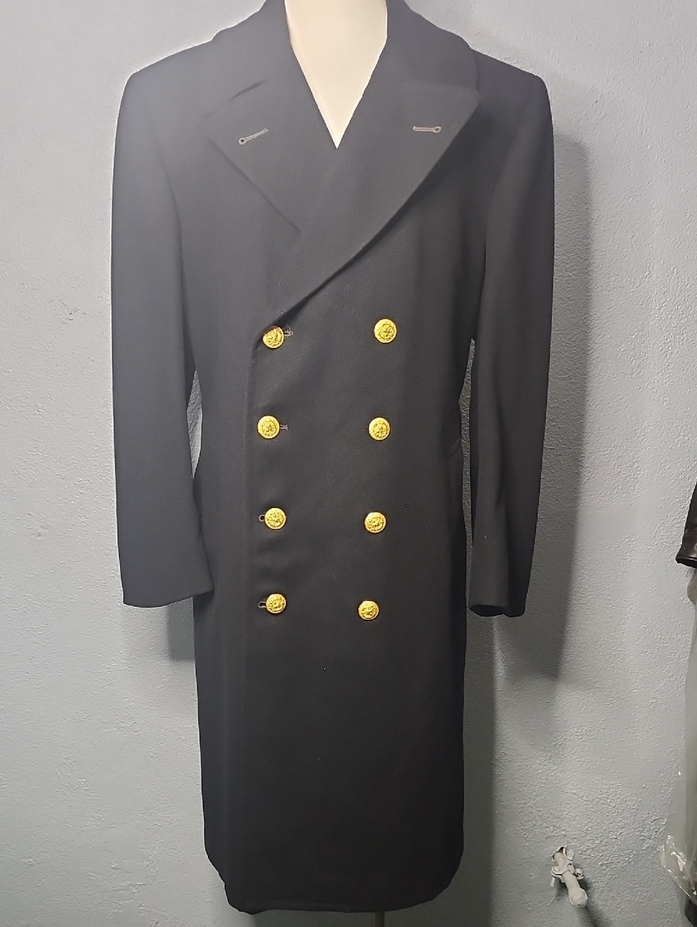 Captains Dinner Wool Trench Coat #1